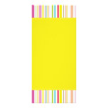 Rayas coloridas, amarillas diseño de tarjeta publicitaria