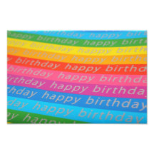 Rayas coloridas del feliz cumpleaños foto