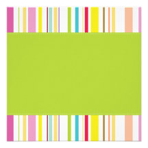 Rayas coloridas M - menta Invitación Personalizada