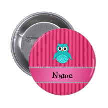Rayas conocidas personalizadas del rosa del búho d pins