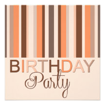 Rayas de la invitación de la fiesta de cumpleaños