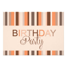 Rayas de la invitación de la fiesta de cumpleaños