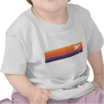 Rayas de la puesta del sol camisetas