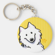 Rayas de la sol del samoyedo llavero