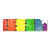 Rayas del arco iris del Grunge pegatinas de parachoque