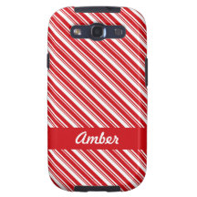 Rayas del bastón de caramelo samsung galaxy SIII funda