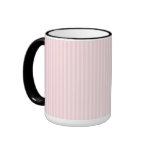 Rayas del caramelo del rosa en colores pastel taza de café