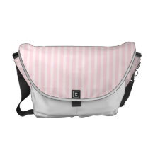 Rayas del rosa en colores pastel bolsa messenger