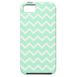 Rayas del zigzag de la verde menta iPhone 5 Case-Mate carcasas