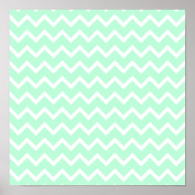 Rayas del zigzag de la verde menta impresiones