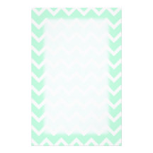 Rayas del zigzag de la verde menta papelería