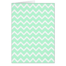 Rayas del zigzag de la verde menta tarjeta