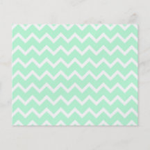 Rayas del zigzag de la verde menta tarjeton