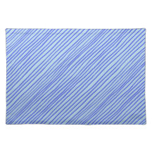 ¡Rayas diagonales azules de Placemat-! Mantel Individual