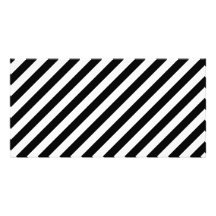 Rayas diagonales blancos y negros tarjetas personales