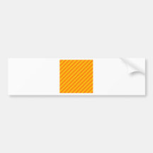 Rayas diagonales - naranja y ámbar etiqueta de parachoque