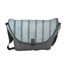 Rayas grises sucias en azul polvoriento bolsa messenger