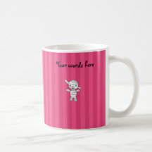 Rayas lindas del rosa de la momia taza de café