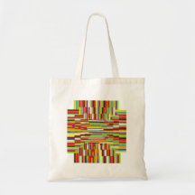 Rayas multicoloras intrépidas brillantes bolsas lienzo