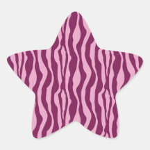 Rayas onduladas rosadas calcomania forma de estrella personalizadas