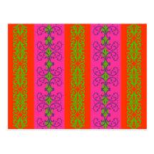 Rayas ornamentales tarjeta postal