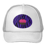 Rayas púrpuras de la cebra de la magdalena rosada  gorras