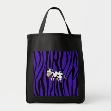 Rayas púrpuras de la cebra de la vaca linda bolsas