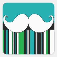 Rayas retras del bigote del bigote del manillar calcomania cuadradas personalizadas