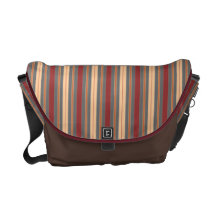 Rayas retras del moreno de Brown Bolsas De Mensajeria