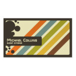 Rayas retras - estilo 2 tarjetas de negocios