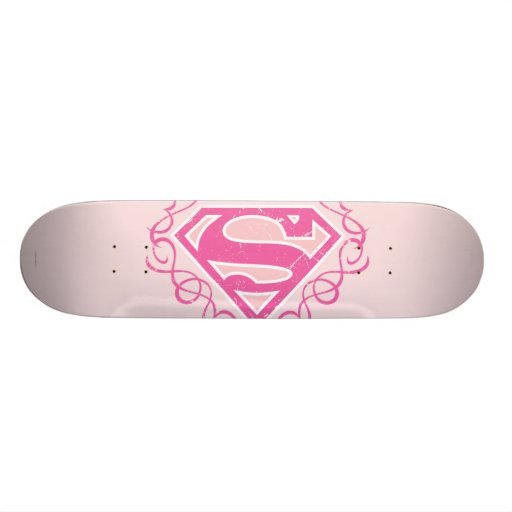 Rayas rosadas de Supergirl Monopatín
