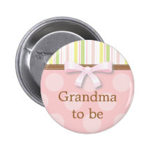 Rayas rosadas del lunar - "abuela a ser" Pin