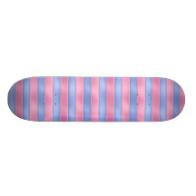 Rayas rosadas y azules tabla de skate