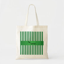 Rayas verdes conocidas personalizadas bolsa de mano