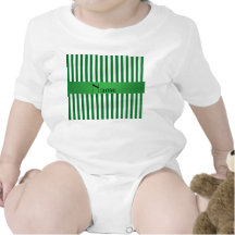 Rayas verdes conocidas personalizadas camisetas
