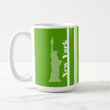 Rayas verdes; Rayado; Estatua de la libertad Tazas