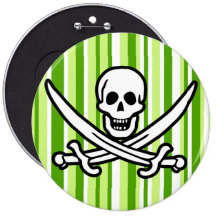 Rayas verdes; Rogelio alegre rayado; Pirata Pins