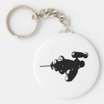 Raygun negro llavero personalizado