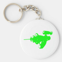 Raygun verde llavero personalizado