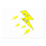 Rayo enojado. Amarillo en blanco Tarjeta De Visita