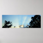 Rayos azules de Sun Posters