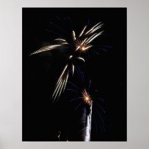 Rayos de la luz en la noche poster