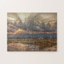 Rayos en el rompecabezas de la puesta del sol puzzles