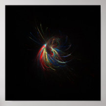 rayos espirales coloridos del caos poster