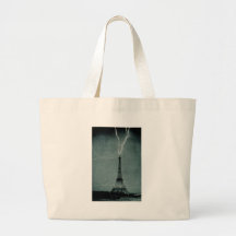 Rayos la torre Eiffel, 1902 Bolsa Lienzo