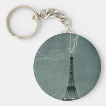 Rayos la torre Eiffel, 1902 Llavero Personalizado
