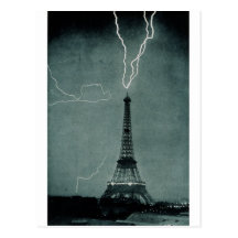 Rayos la torre Eiffel, 1902 Tarjeta Postal