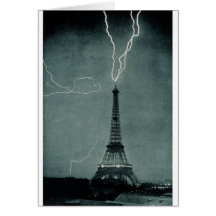 Rayos la torre Eiffel, 1902 Tarjetón
