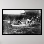 Raza 1912 de la pista de la carrera de obstáculos posters