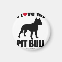 "RAZA DEL PERRO" - PITBULL - "AMO MI PITBULL " IMAN PARA FRIGORÍFICO